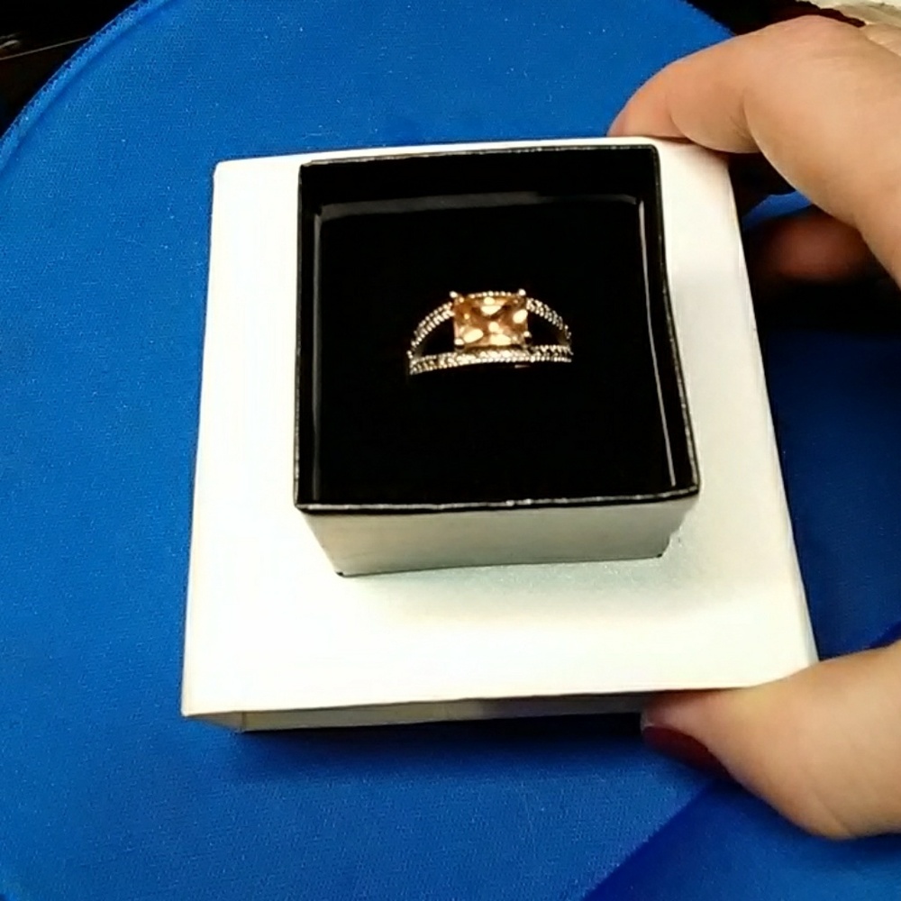 Yellow Topaz and Silver Ring